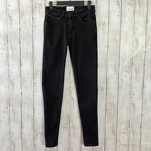 DU/ER Denim - DU/ER Fireside Denim Slim Straight Jeans Womens 25 x 31 Black Stretch WFFS2005